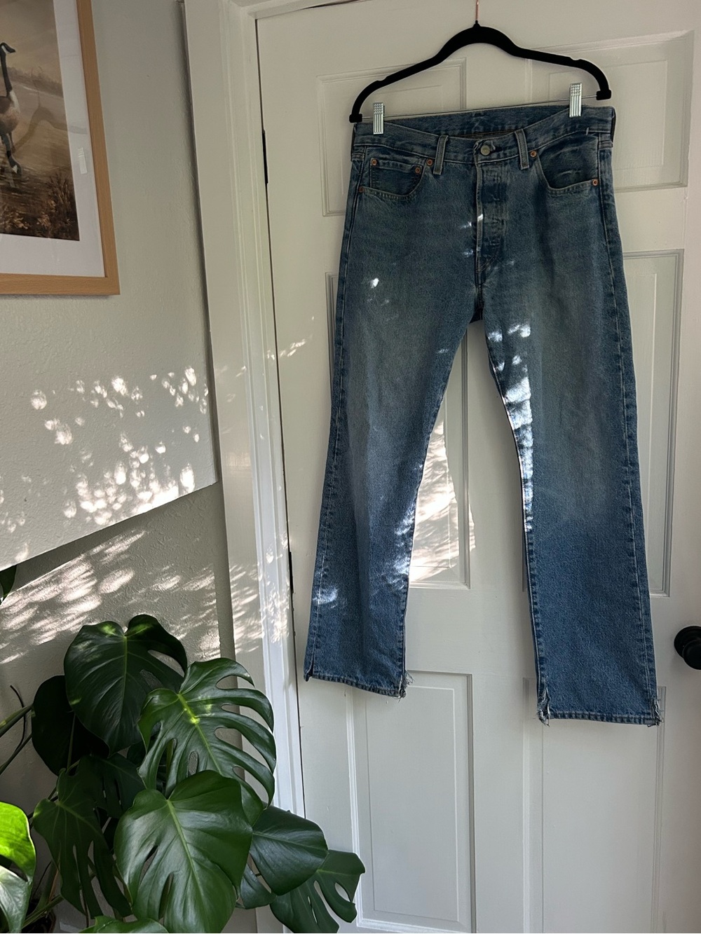 Levis 501 Big “E” Distressed Blue Jeans